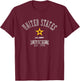United States Army Military Vintage Logo Officially Licensed T-Shirt - T-Shirt | Maroon