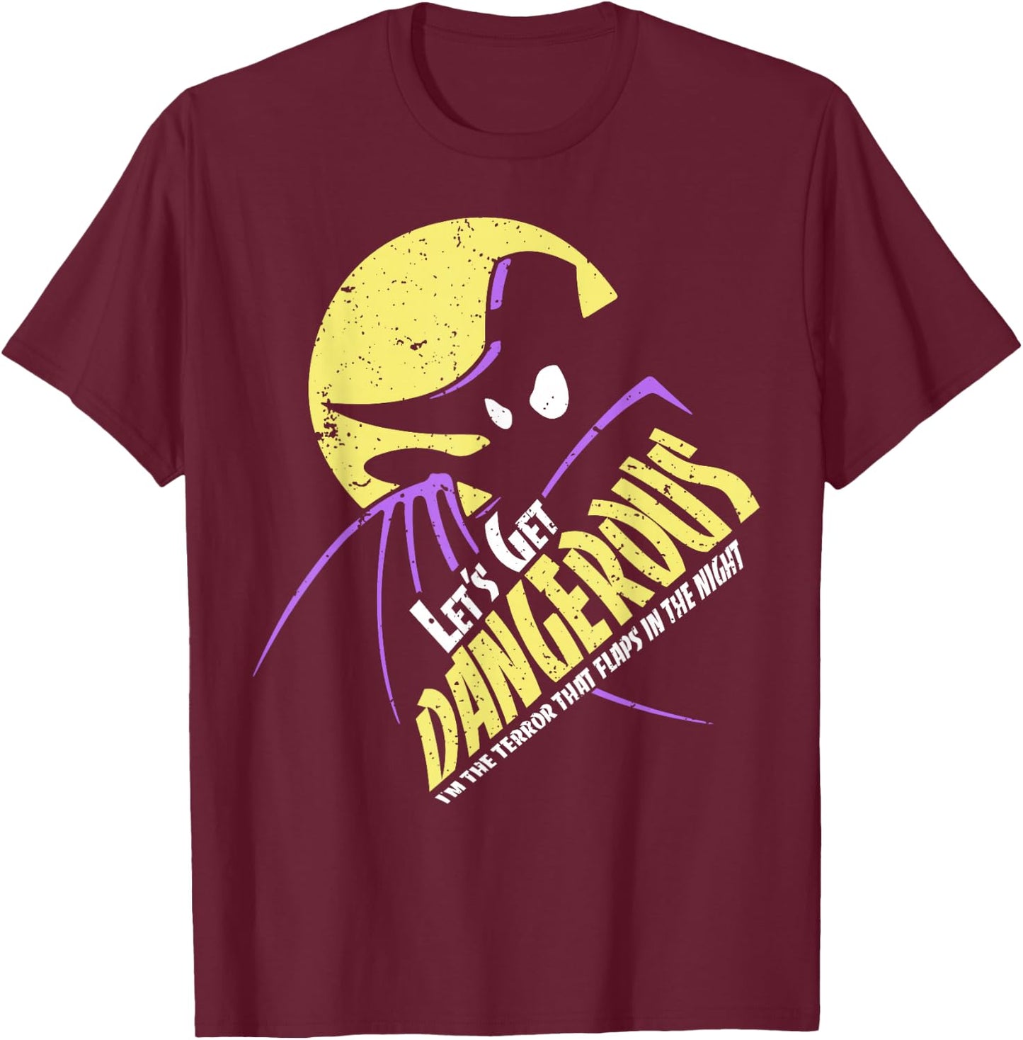 Cartoon Let's Get Dangerous Noir T-Shirt - T-Shirt | Maroon