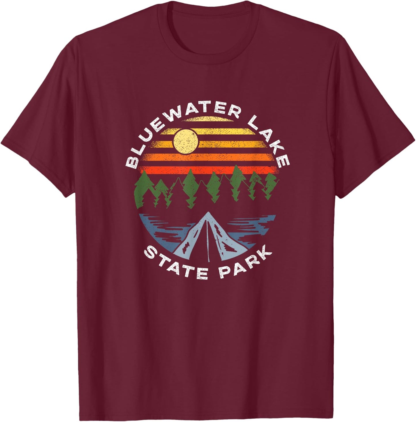 Bluewater Lake State Park New Mexico Camping Vacation T-Shirt - T-Shirt | Maroon