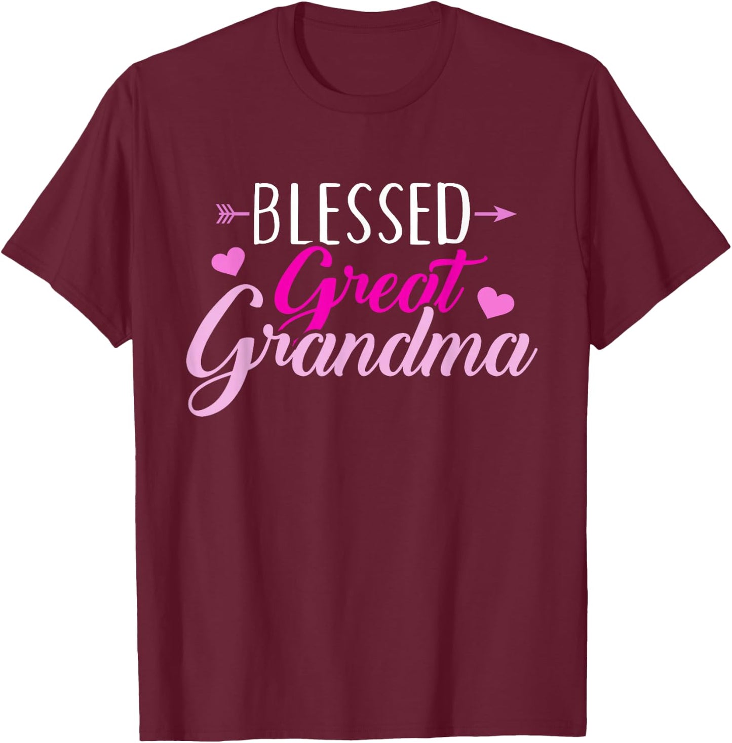 Blessed Great Grandma T-Shirt - T-Shirt | Maroon