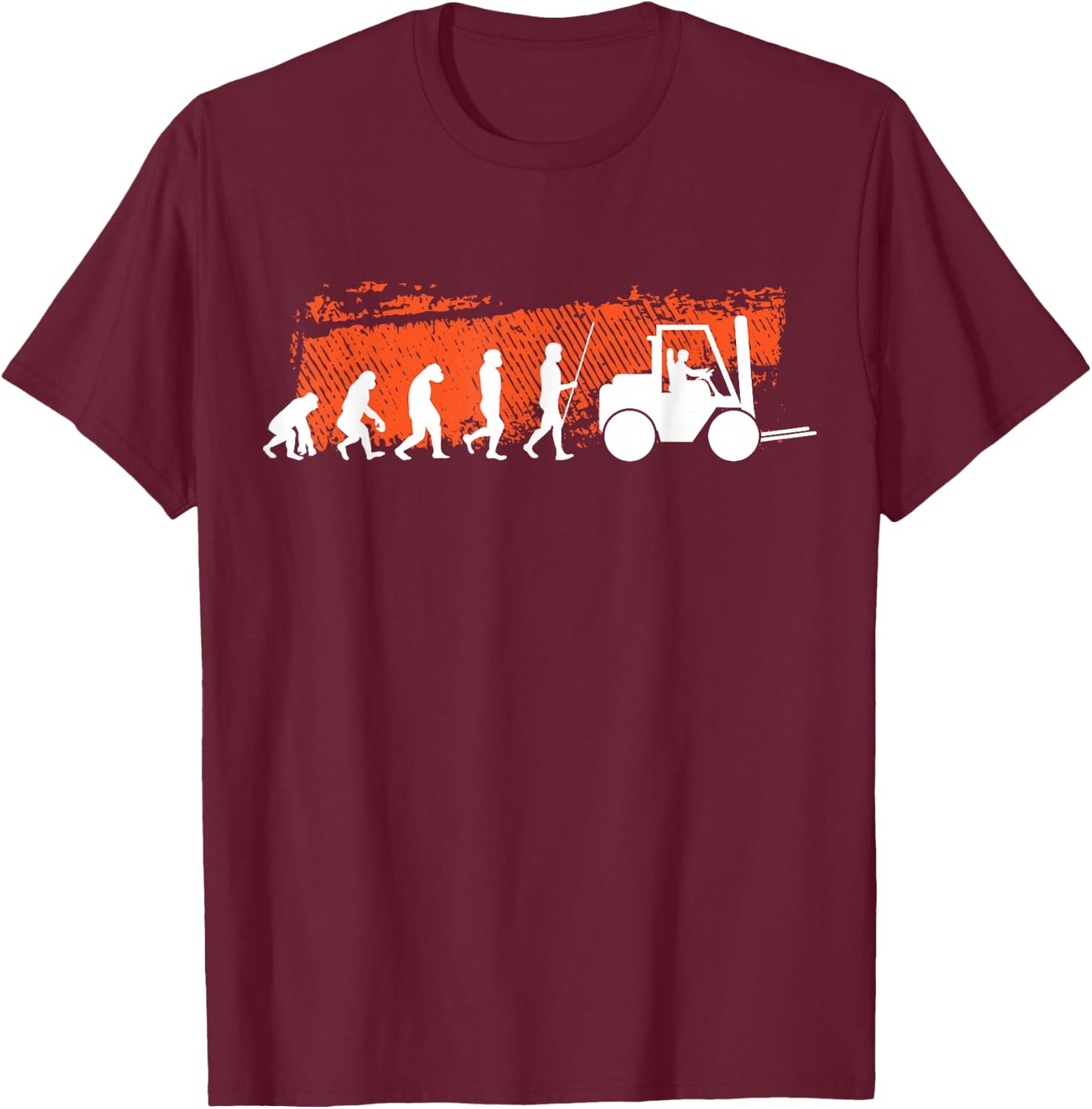 Evolution forklift | Forklift driver warehouse worker T-Shirt - T-Shirt | Maroon