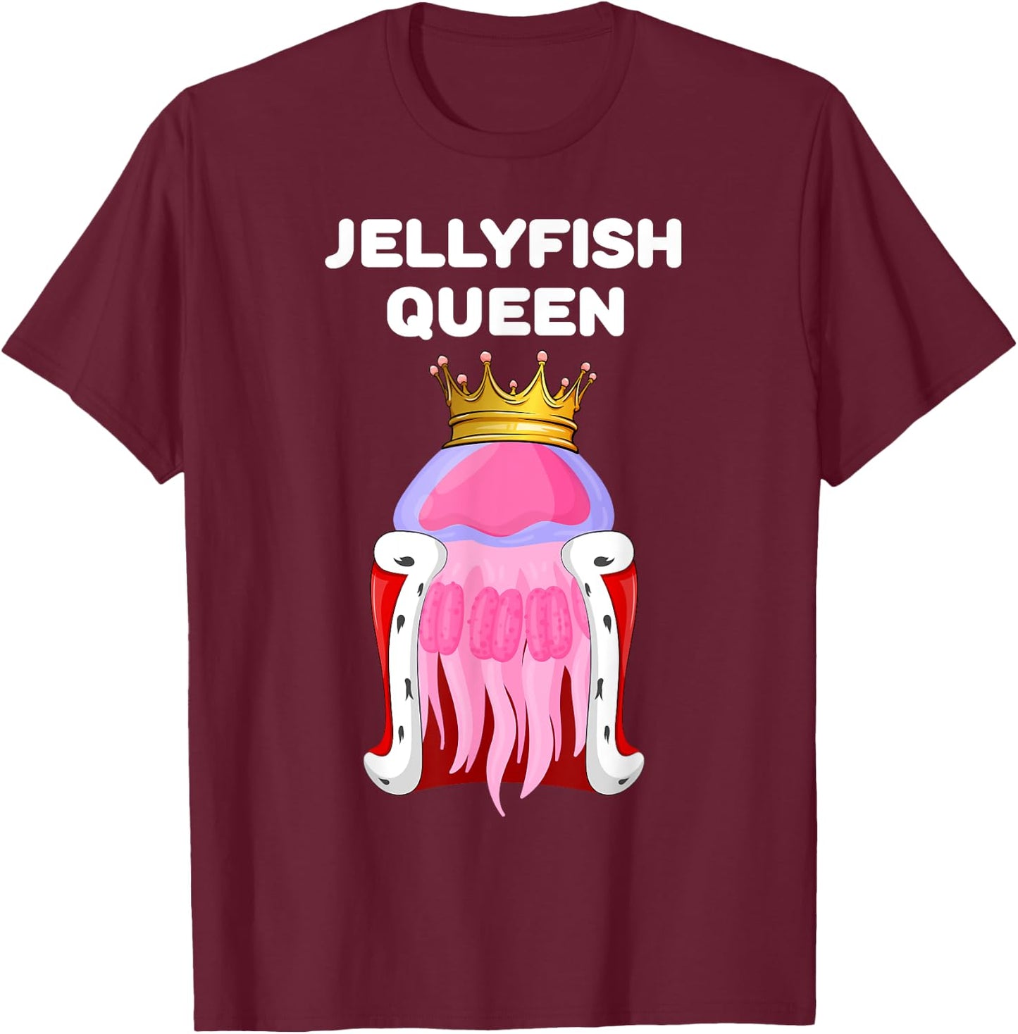 Jellyfish Queen | Jellyfish | Girls Jellyfish T-Shirt - T-Shirt | Maroon