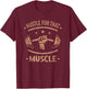 Hustle for that muscle Fitness muscles funny Gym T-Shirt - T-Shirt | Maroon