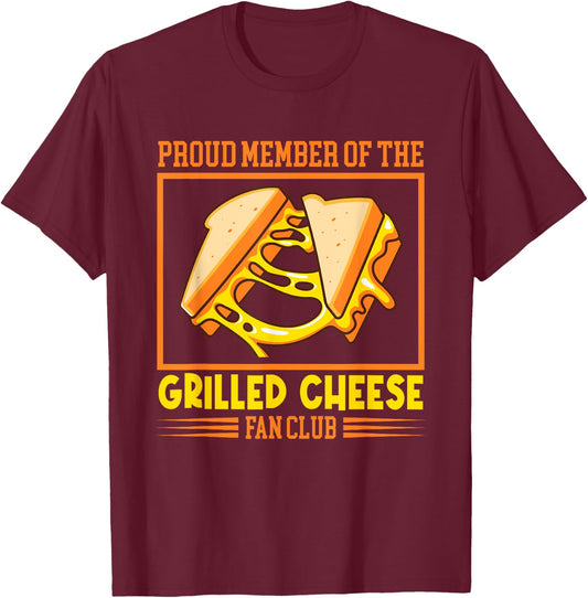 Funny Grilled Cheese T-Shirt - T-Shirt | Maroon