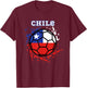 Chile Soccer Chilean Flag Futbol Fan Jersey T-Shirt - T-Shirt | Maroon