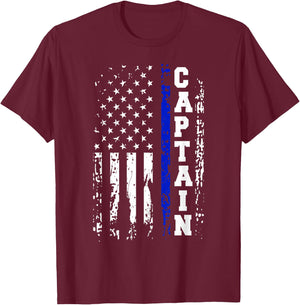 Police Captain Shirt Police Rank Captain Gift T-Shirt - T-Shirt | Maroon