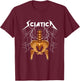 Sciatica Skeleton Nerve Rock Humour T-Shirt - T-Shirt | Maroon