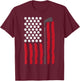 American Flag Golf Balls And Club Vintage Golfing Golfer T-Shirt - T-Shirt | Maroon