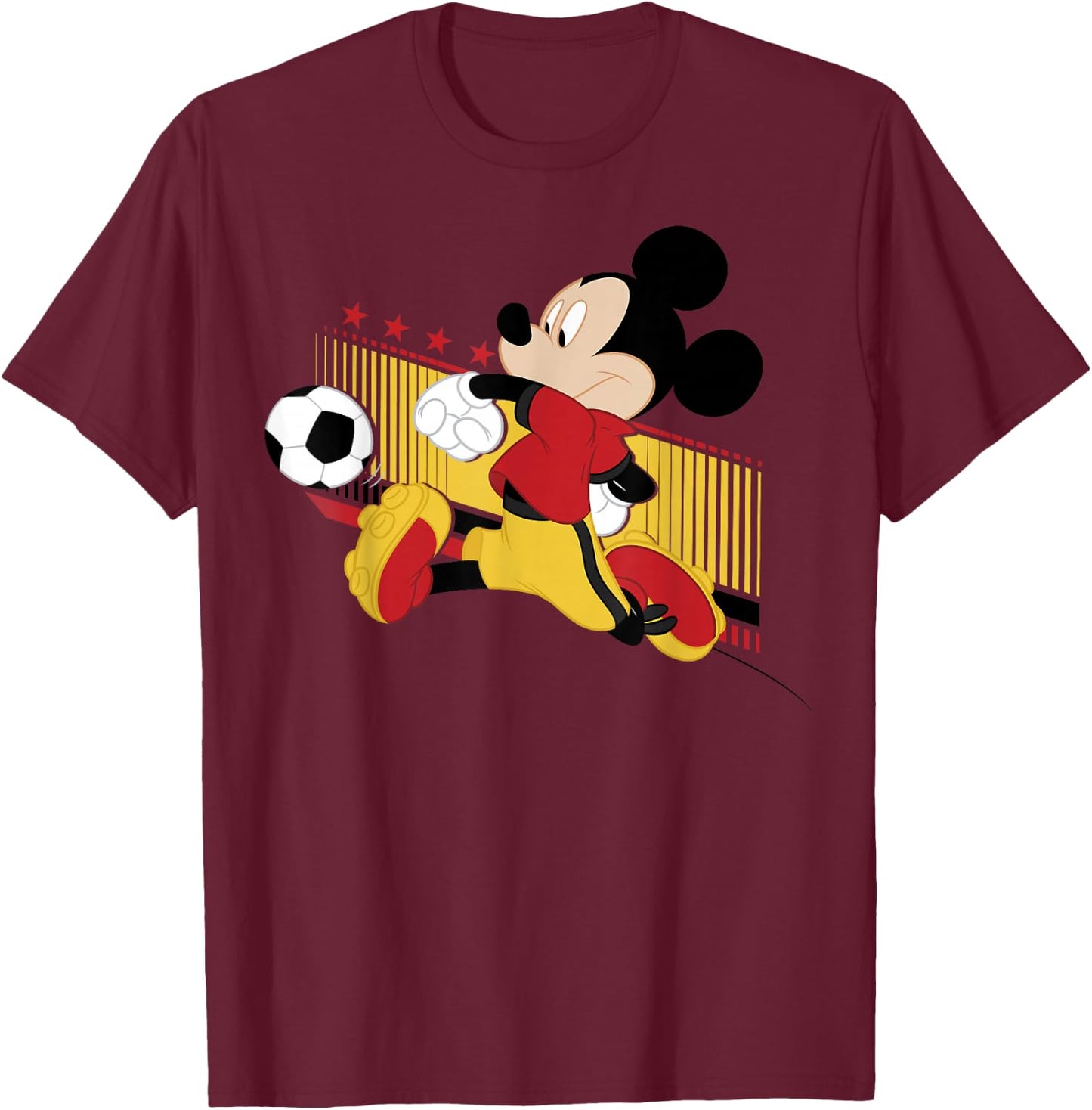 Disney Mickey And Friends Mickey Mouse Germany Soccer T-Shirt - T-Shirt | Maroon