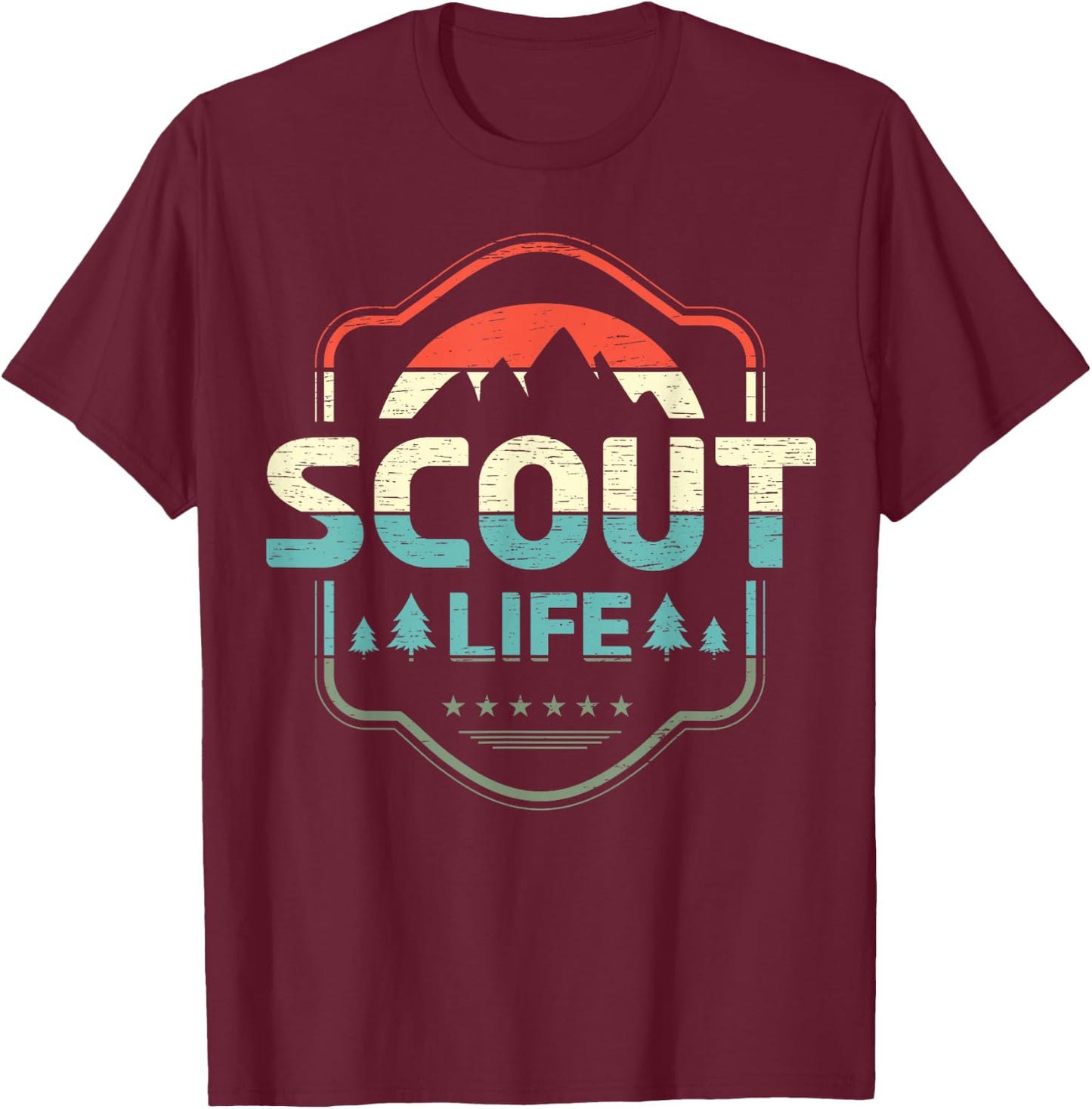 Vintage Scout Life for a Camping Nature Hiking Scout T-Shirt - T-Shirt | Maroon