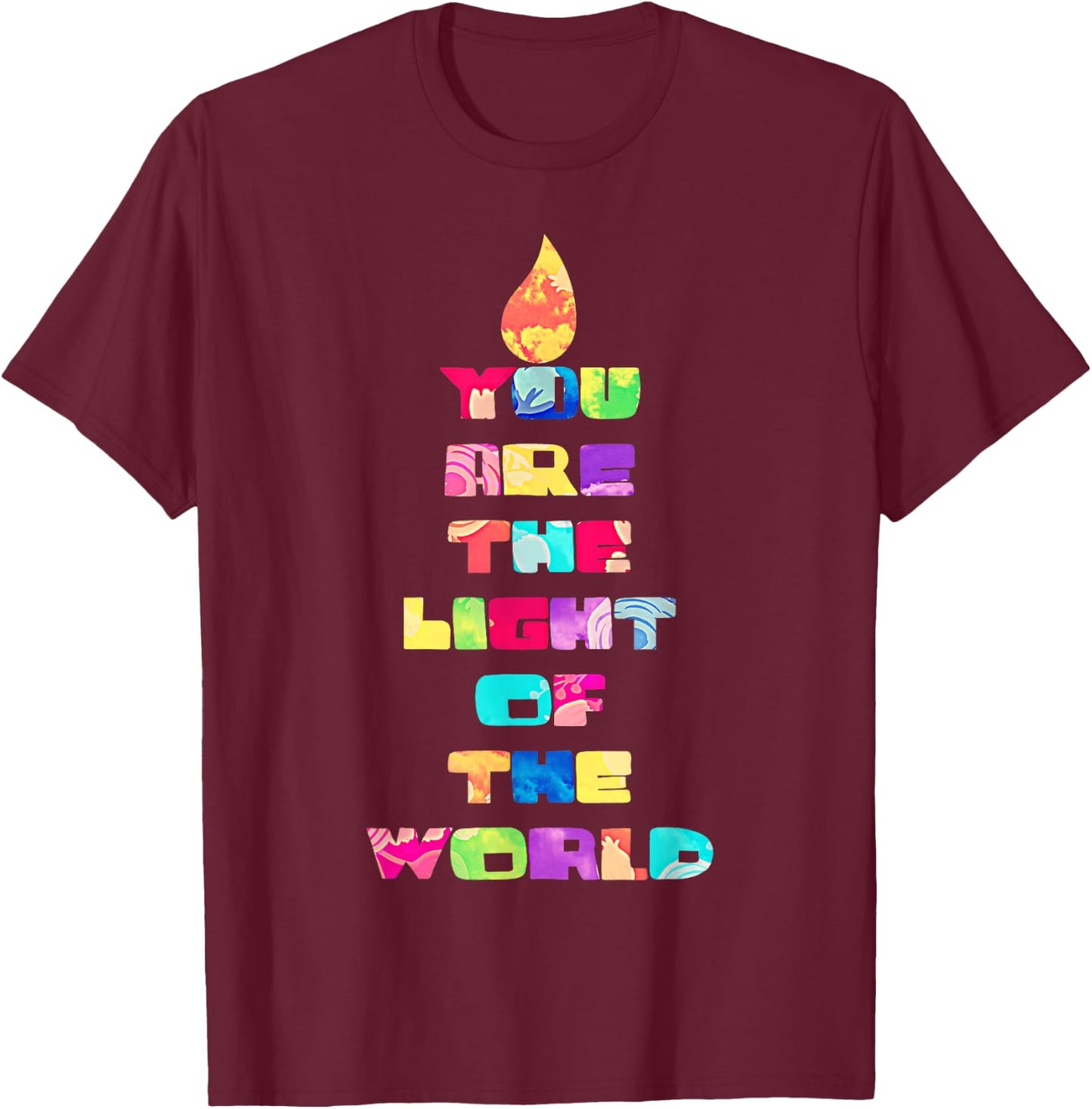 Light of the World Godspell Inspired Musical Theater T-Shirt - T-Shirt | Maroon