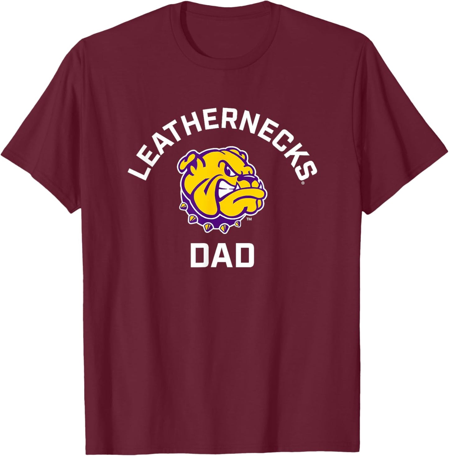 Western Illinois University Leathernecks Arched Dad T-Shirt - T-Shirt | Maroon