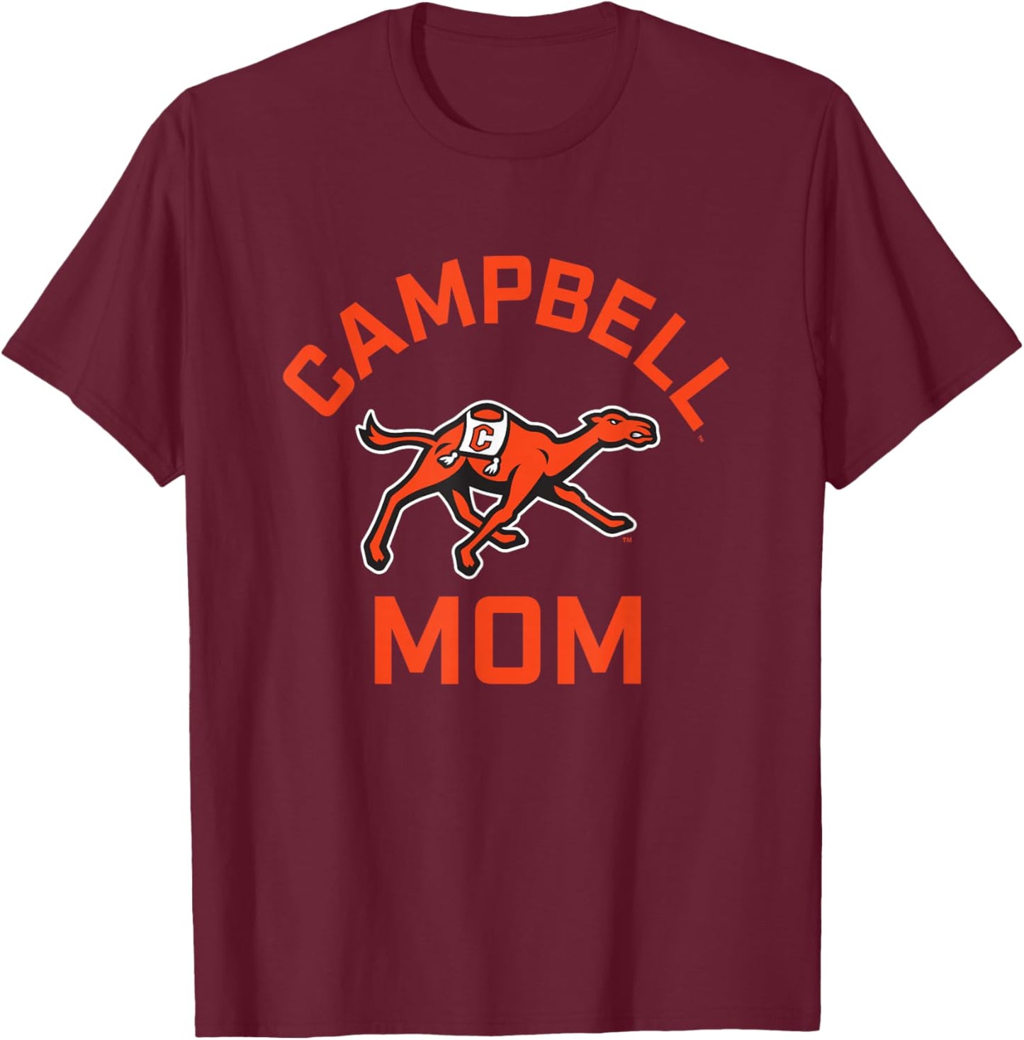 Campbell University Fighting Camels Arched Mom T-Shirt - T-Shirt | Maroon