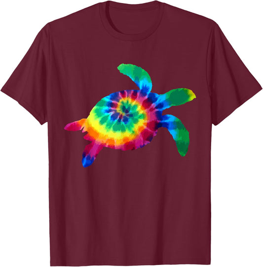 Wir Lieben Schildkrten Tortoise Tie Dye Vintage Diving Diver T-Shirt - T-Shirt | Maroon