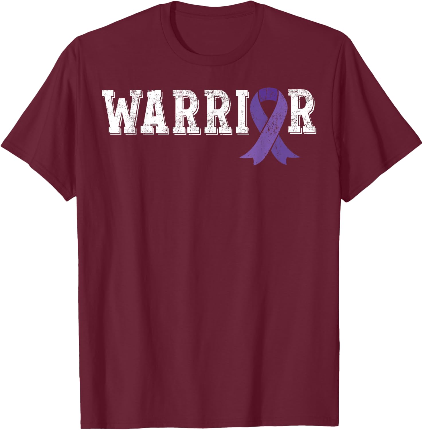 Testicular Cancer Awareness Products Purple Ribbon Gift T-Shirt - T-Shirt | Maroon