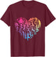 Love Yoga heart meditation pose men girl women Zen Spiritual T-Shirt - T-Shirt | Maroon
