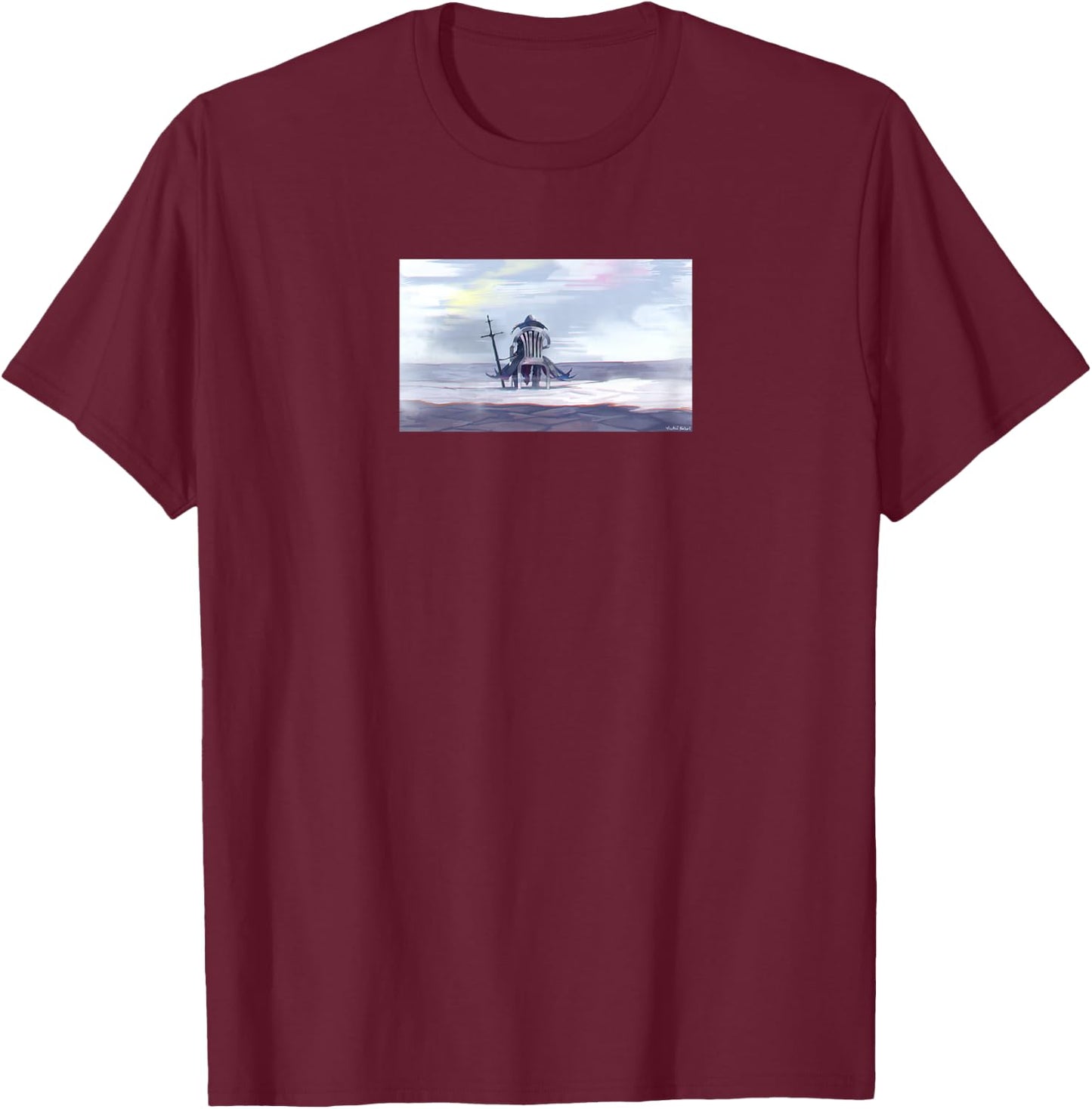 Eminence in the Shadow alone T-Shirt - T-Shirt | Maroon