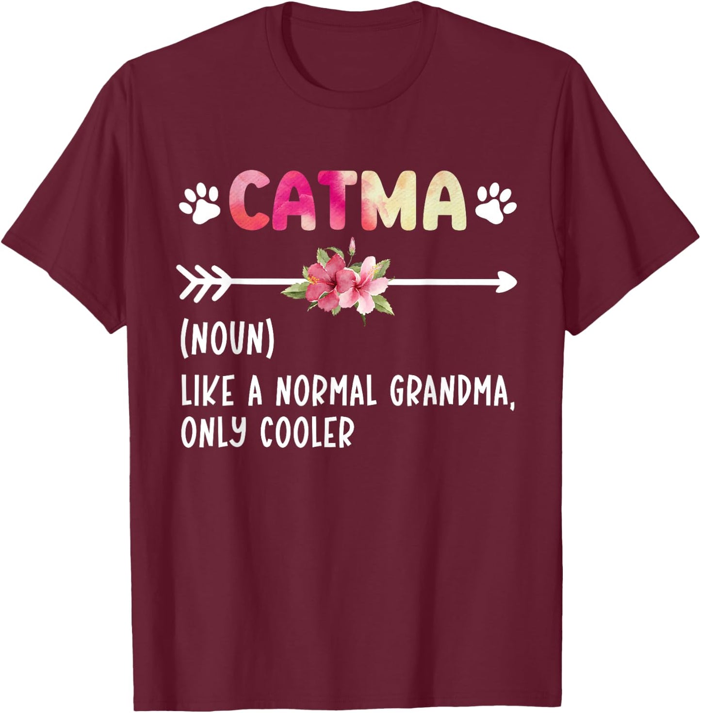 Catma Definition Cat Grandma Cat Grandmother T-Shirt - T-Shirt | Maroon