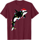 Funny Orca Killer Whale Santa Hat Christmas Sea Animals T-Shirt - T-Shirt | Maroon