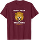 Don't Fear the Lions Daniel 6:27 Bible T-Shirt - T-Shirt | Maroon