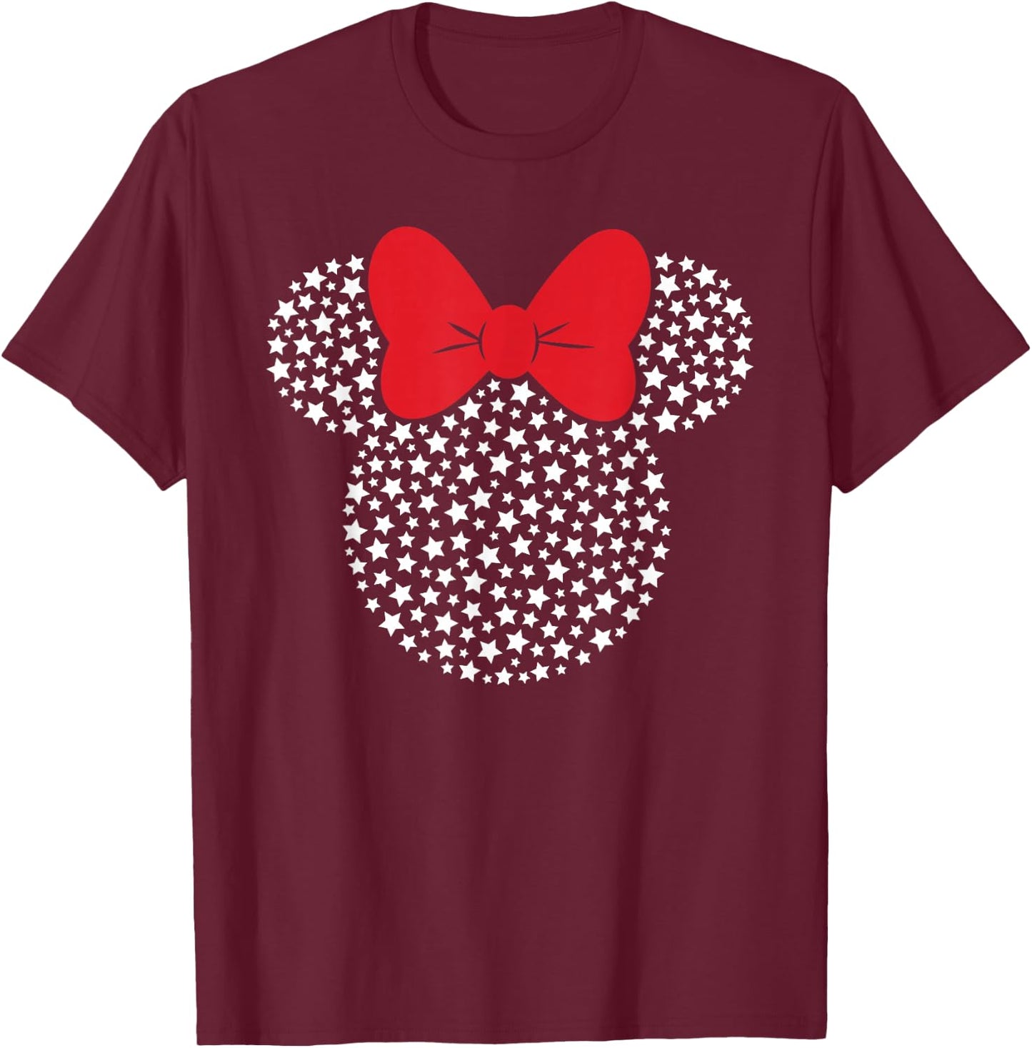 Disney Minnie Mouse Stars Americana T-Shirt - T-Shirt | Maroon