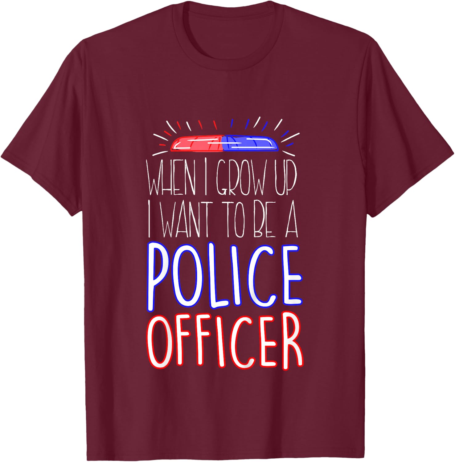 Future Police Officer T-Shirt - T-Shirt | Maroon