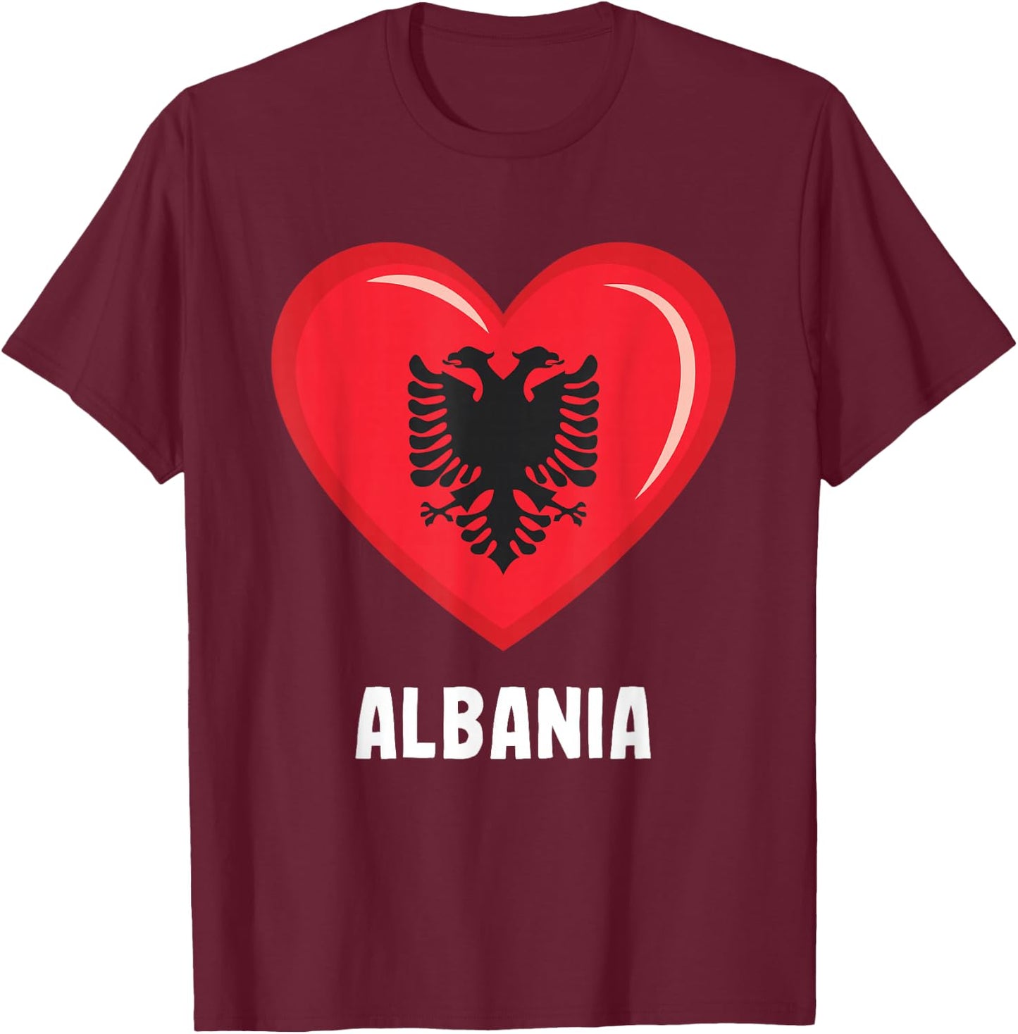 Albania Flag Jersey | Albanian T-Shirt - T-Shirt | Maroon