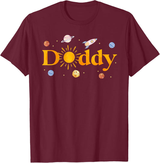 Daddy of The Birthday First Trip Around The Sun Bday Boy T-Shirt - T-Shirt | Maroon