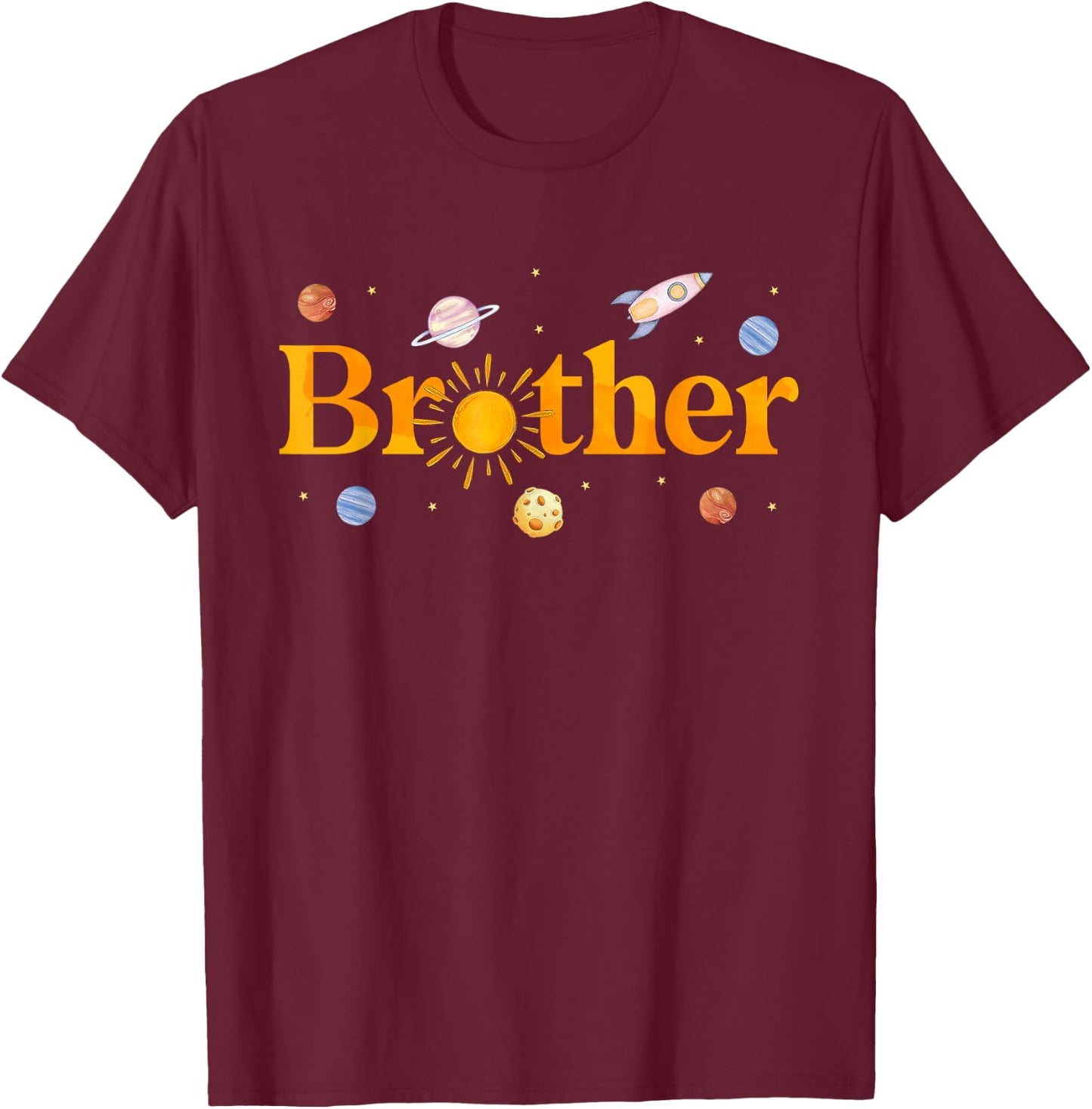Brother of The Birthday First Trip Around The Sun Bday Boy T-Shirt - T-Shirt | Maroon