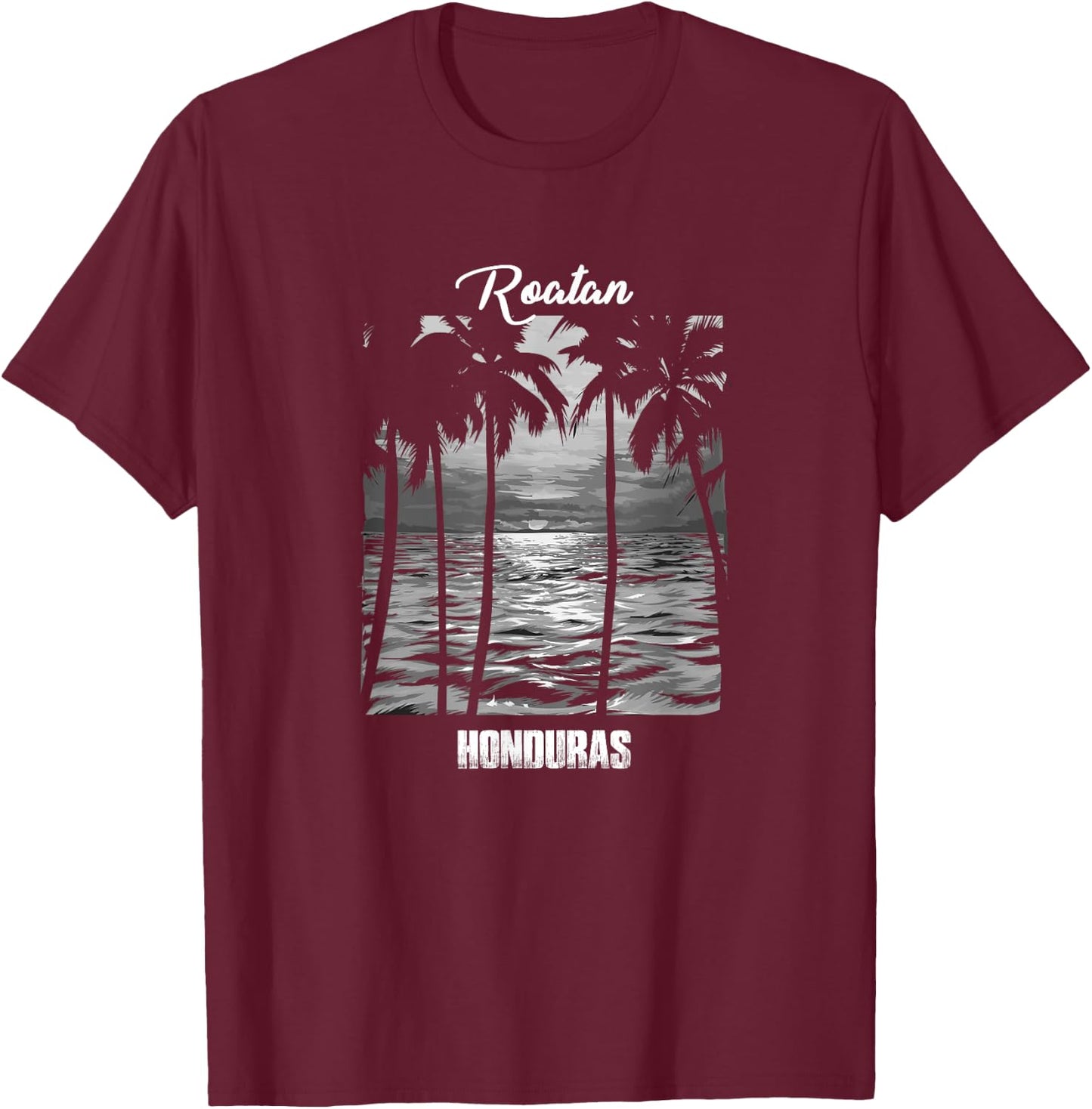 Roatan Souvenir - Honduras Reminder T-Shirt - T-Shirt | Maroon