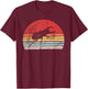 Vintage Retro Stag Beetle T-Shirt - T-Shirt | Maroon