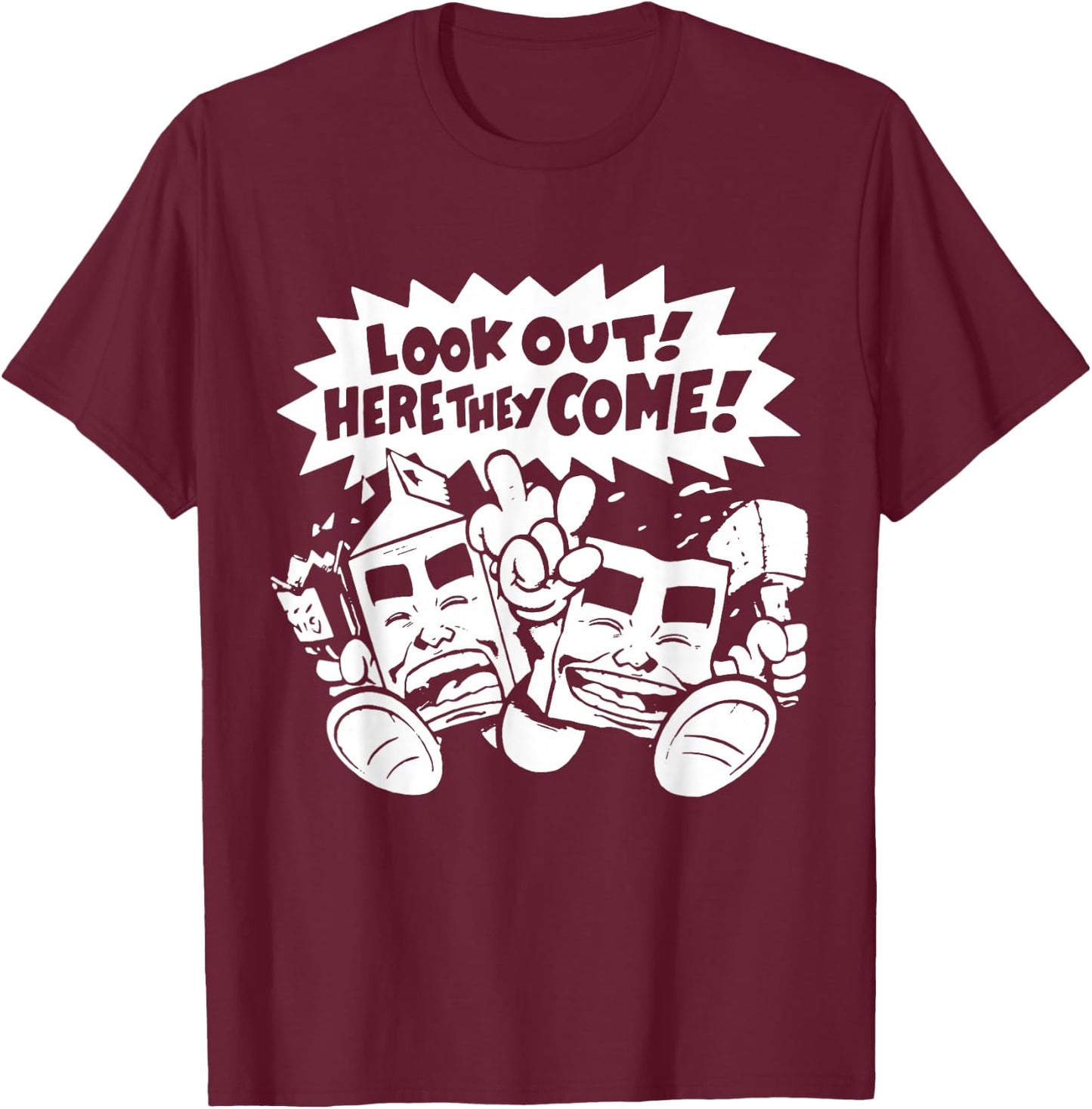 Black And White Love Milk & Cheese - Latest Thing Vaporwave T-Shirt - T-Shirt | Maroon