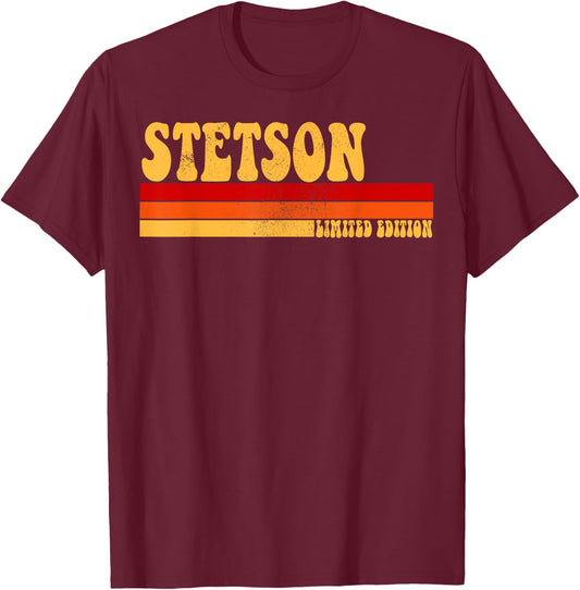 STETSON Name Personalized Idea Men Retro Vintage STETSON T-Shirt - T-Shirt | Maroon