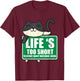 Life's Too Short To Worry About Matching Socks Funny Kitty T-Shirt - T-Shirt | Maroon