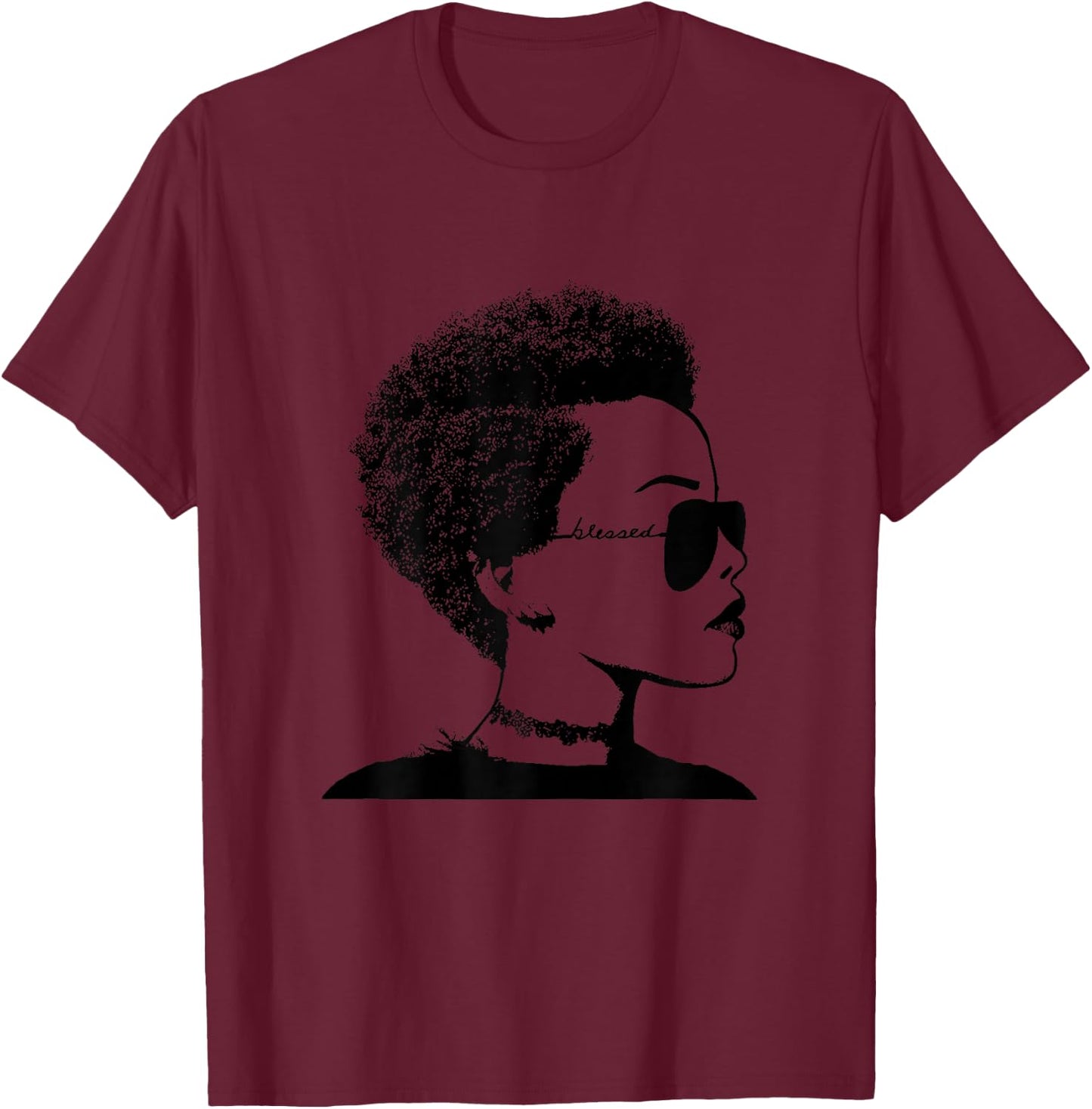Melanin Poppin Black Girl Magic Plus Size Faith Based T-Shirt - T-Shirt | Maroon