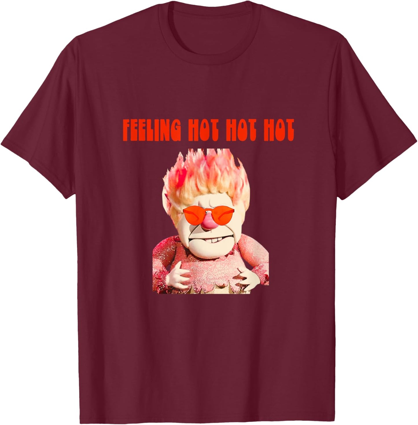 Hot Weather Miser Humorous Heat Funny T-Shirt - T-Shirt | Maroon