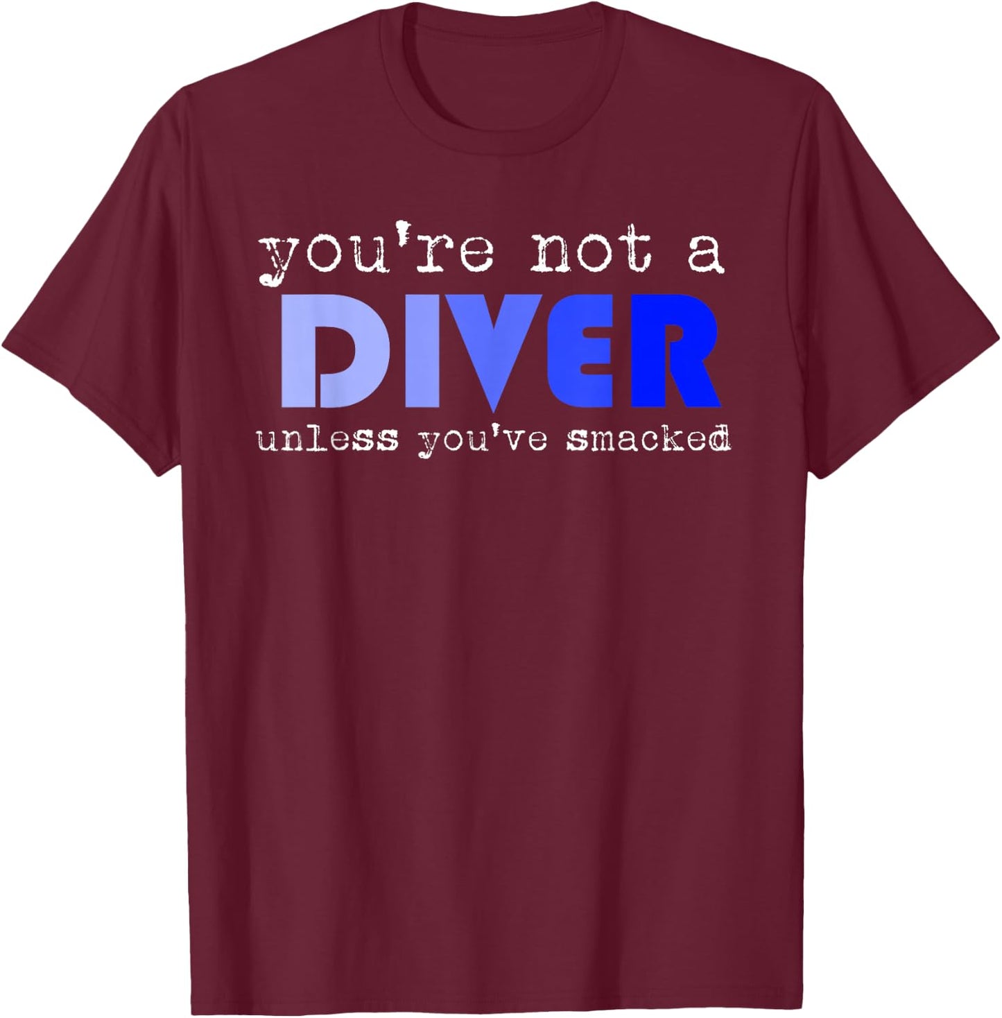 Funny Water Jumping Statement Athletes Art Diver Gift T-Shirt - T-Shirt | Maroon