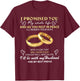 I Promise You My Whole Life My Husband My Guardian Angel T-Shirt - T-Shirt | Maroon