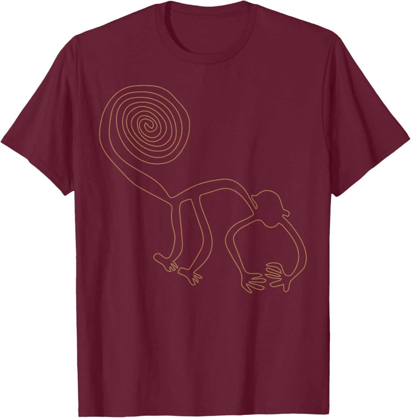 Peru - Nazca Lines Monkey - Peru T-Shirt - T-Shirt | Maroon