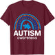 Autism Awareness Month Rainbow T-Shirt - T-Shirt | Maroon