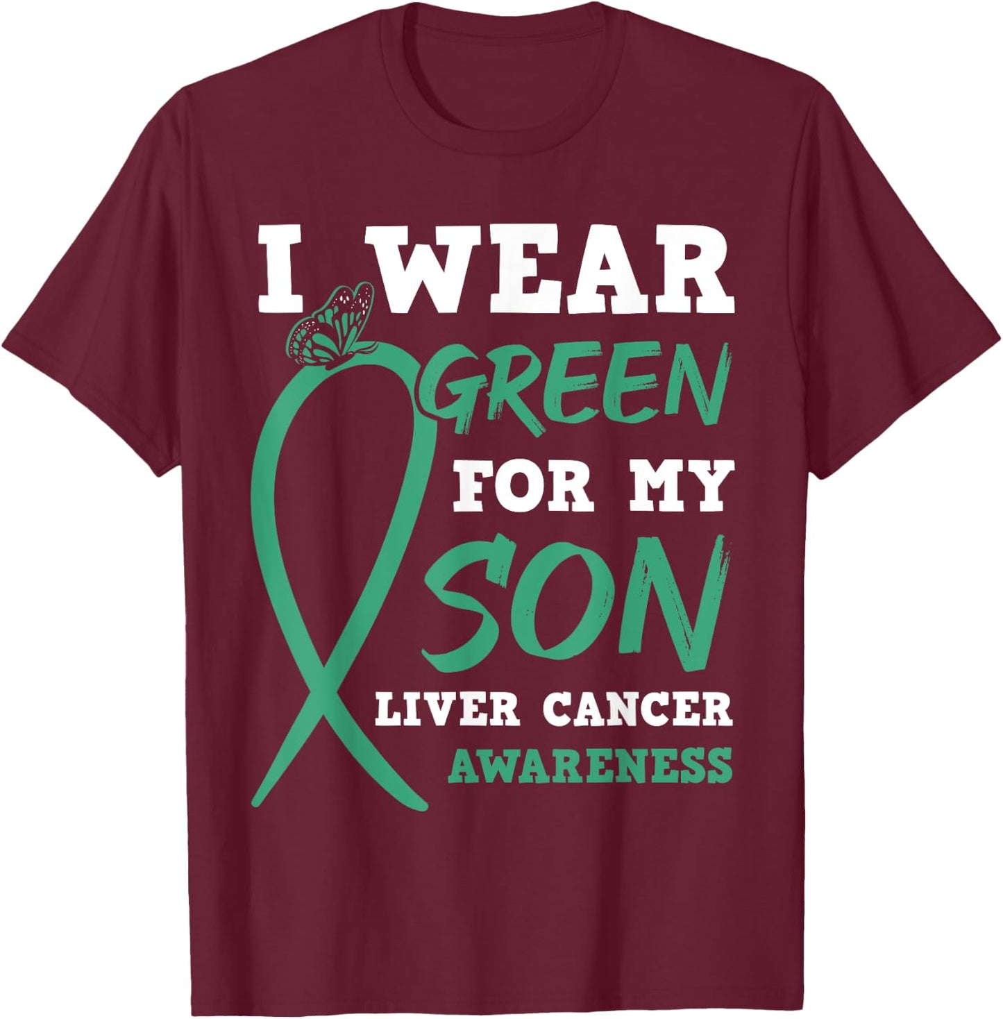 Liver Cancer Awareness Primary Hepatic Mom Dad Parents Gift T-Shirt - T-Shirt | Maroon