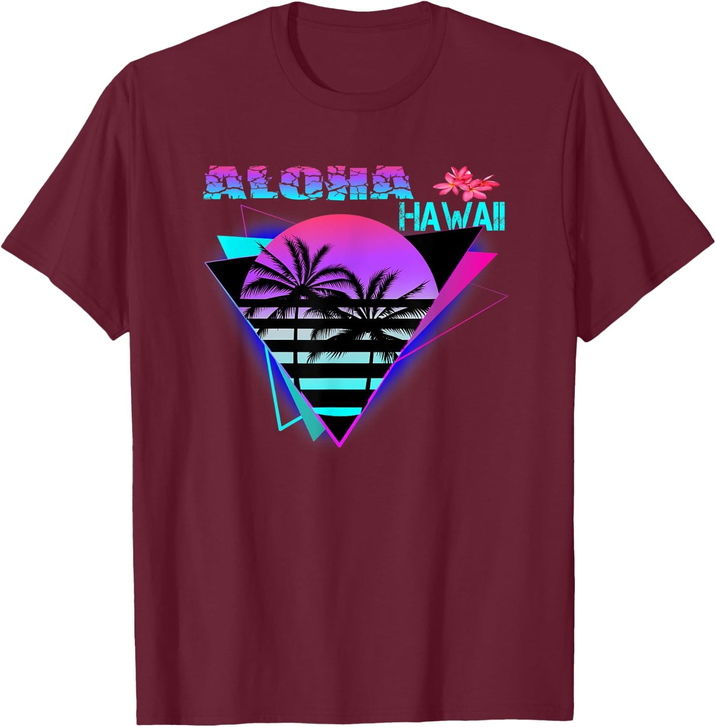 Aloha Hawaii Island Palm Beach Women Kids T-Shirt - T-Shirt | Maroon