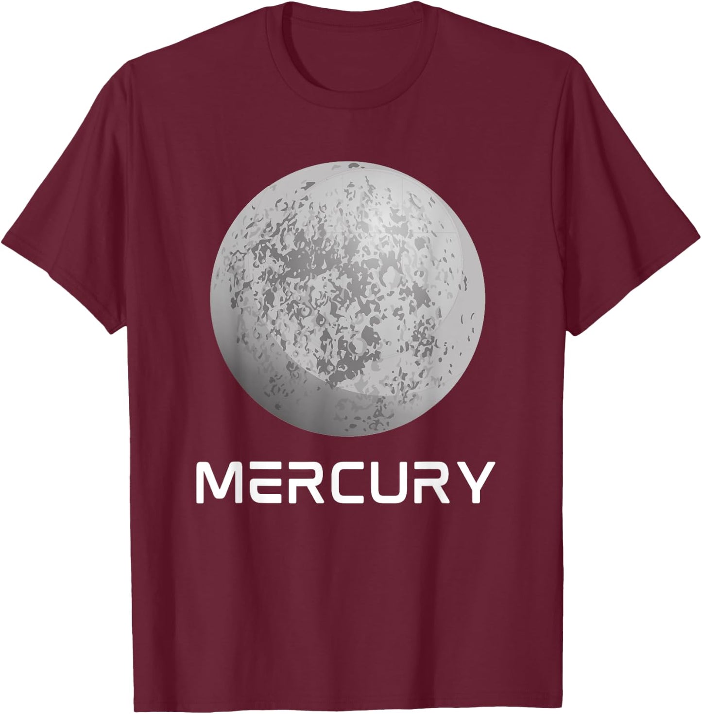 Solar System Planet Mercury Outer Space T-Shirt - T-Shirt | Maroon