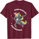 Kids Unicorn Rare Illness Awareness Zebra Disease T-Shirt - T-Shirt | Maroon