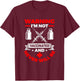 I'm Not Vaccinated | Medical Vaccine T-Shirt - T-Shirt | Maroon