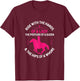 Ride With the Hands of a Lady - Funny Horse Western Riding T-Shirt - T-Shirt | Maroon