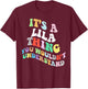 Retro Groovy Its a Lila Thing You Wouldnt Understand T-Shirt - T-Shirt | Maroon