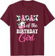 Mamaw Of The Birthday Girl Farm Cow 1St Birthday Girl T-Shirt - T-Shirt | Maroon