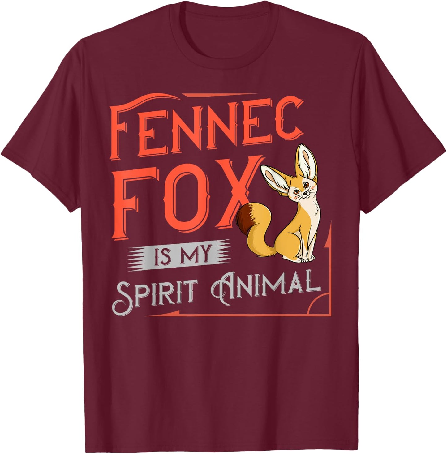 Fennec Fox Gift Foxes Animal T-Shirt - T-Shirt | Maroon