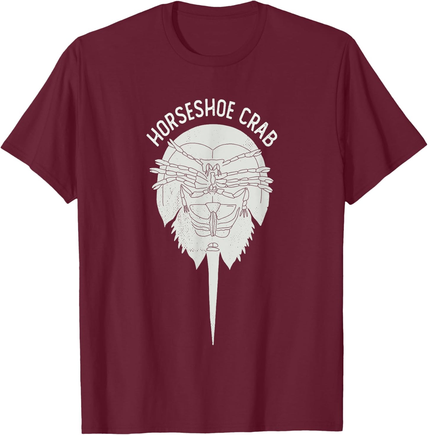 Horseshoe Crab Gift Biologists T-Shirt - T-Shirt | Maroon